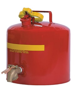 5 Gallon Faucet Safety Can, Type I, Brass Faucet, Flame Arrester, Red - 1417 5 Gallon Faucet Safety Can, Type I, Brass Faucet, Flame Arrester, Red - 1417