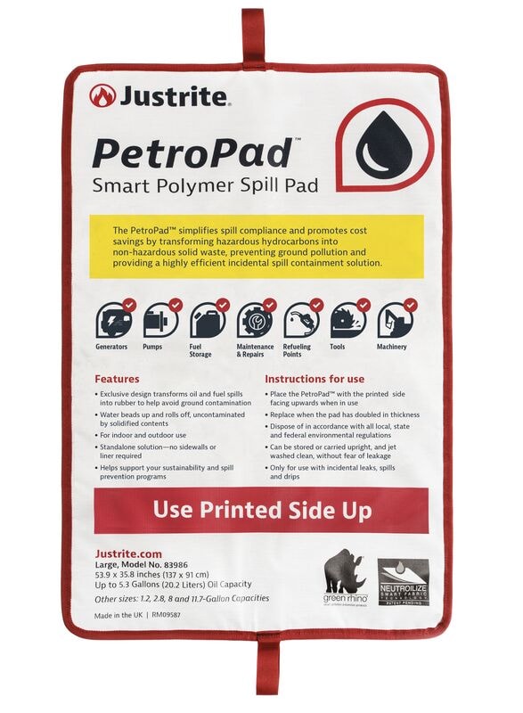 Absorbent Pads PetroPad™ with Smart Polymers, Large – 83986