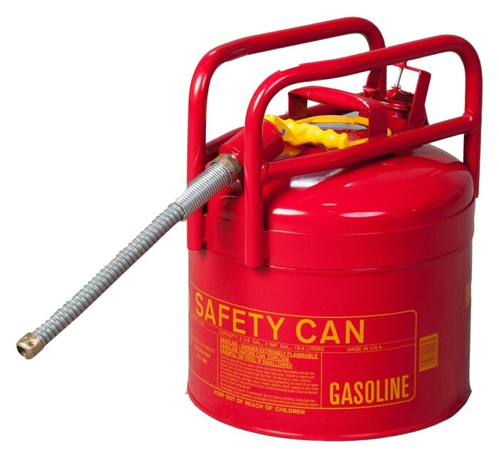 5 Gal Red Metal Safety Can | 7/8