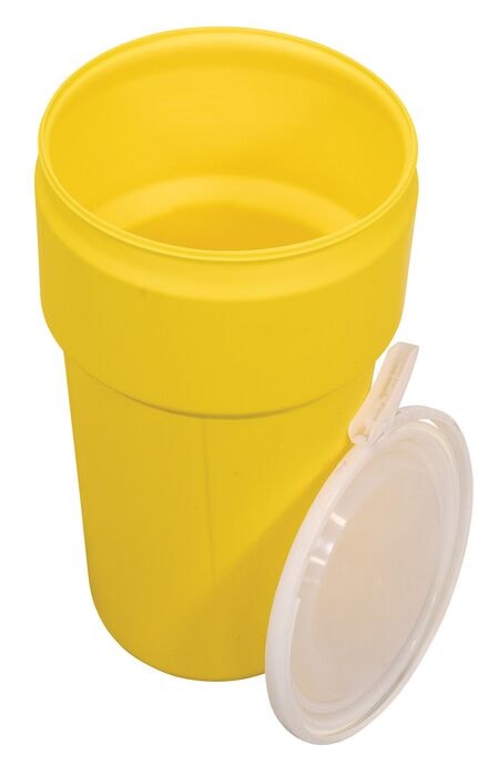 Yellow 20 Gal Lab Pack Poly Drum | Plastic Lever-Lock | 1623 | Eagle
