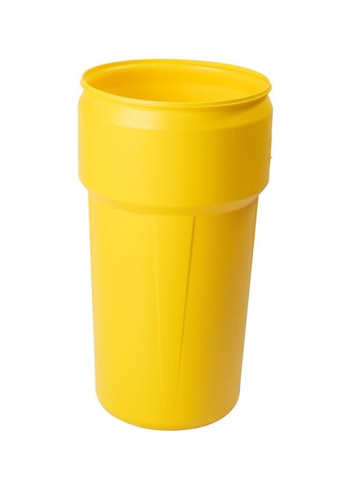 20 Gallon,  Lab Pack Open Head Plastic Barrel Drum Replacement, Yellow - 1623YX
