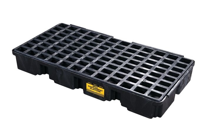 Black 2 Drum Modular Spill Containment Platform Without Drain | 1632B ...