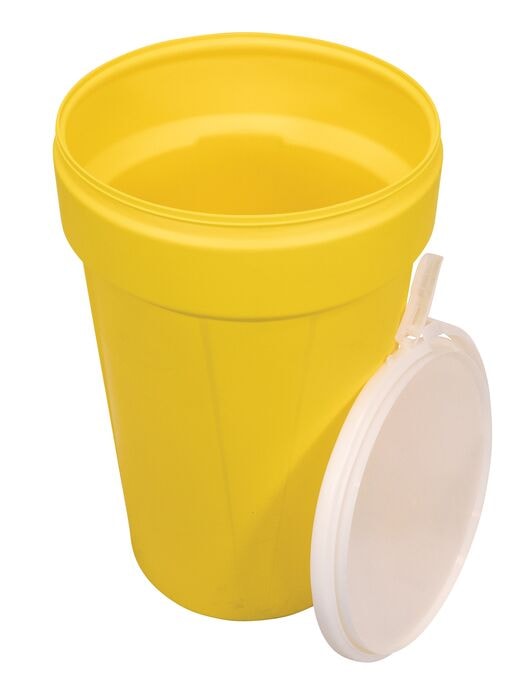 Yellow 55 Gal Lab Pack Open Head Poly Drum | Plastic Lever-Lock