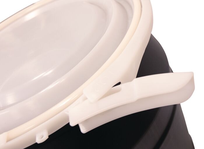 Black 55 Gal Lab Pack Plastic Drum | Plastic Lever-Lock | 1656BLK