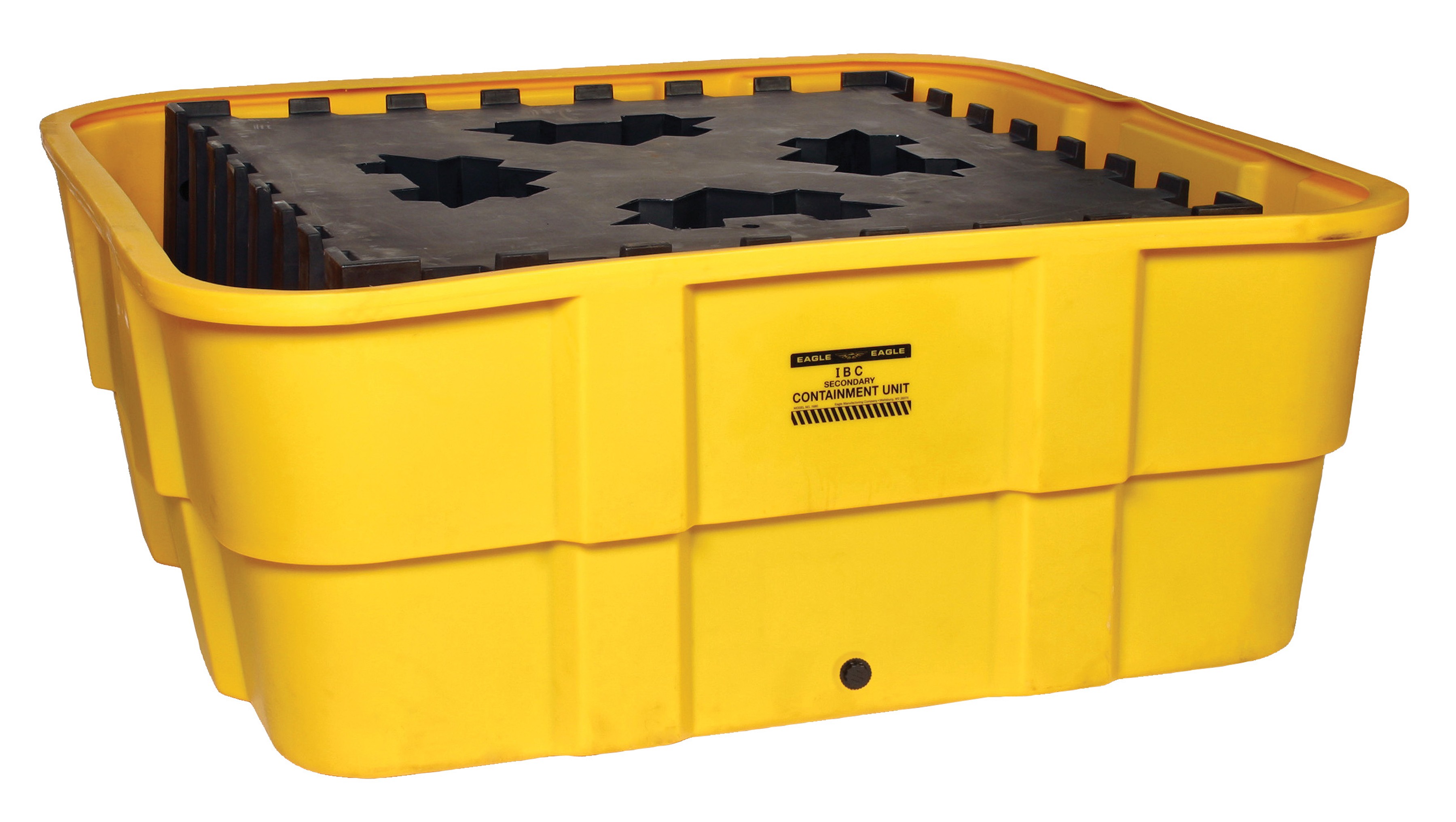 Yellow Poly Platform IBC Contain Unit with Drain | 1683D | Eagle