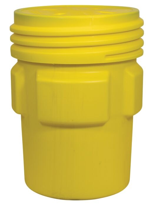 Yellow 95 Gal Overpack Plastic Drum ScrewOn Lid 1690 Eagle