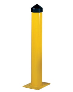4" x 42", 1/4" Steel, Round, Bollard Post, Yellow - 1744 4" x 42", 1/4" Steel, Round, Bollard Post, Yellow - 1744