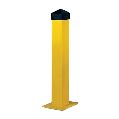 5" x 36" Yellow Bollard Post | Square, 1/4" Steel | 1753 | Eagle