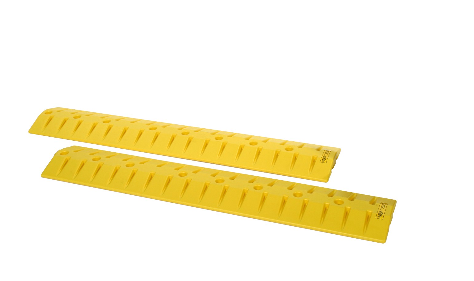 9' Length, Plastic Speed Bump Cable Protector, Yellow - 1793