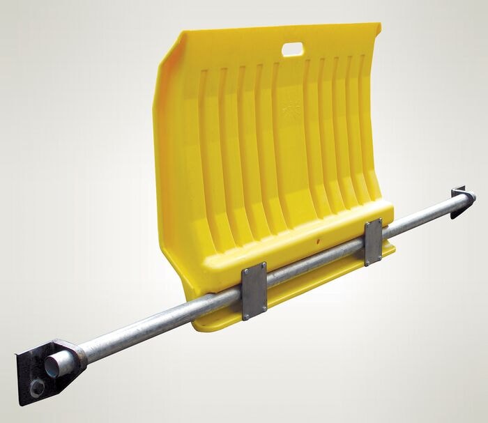 35" W, Fixed Plastic Dock Plate,  4" Height Difference, Yellow - 1796