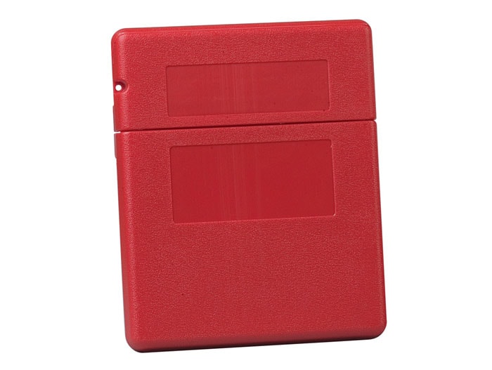 Document Storage Box for SDS, Medium-sized, Lockable Flip-top, Single Pack, Plastic, Red - S23303