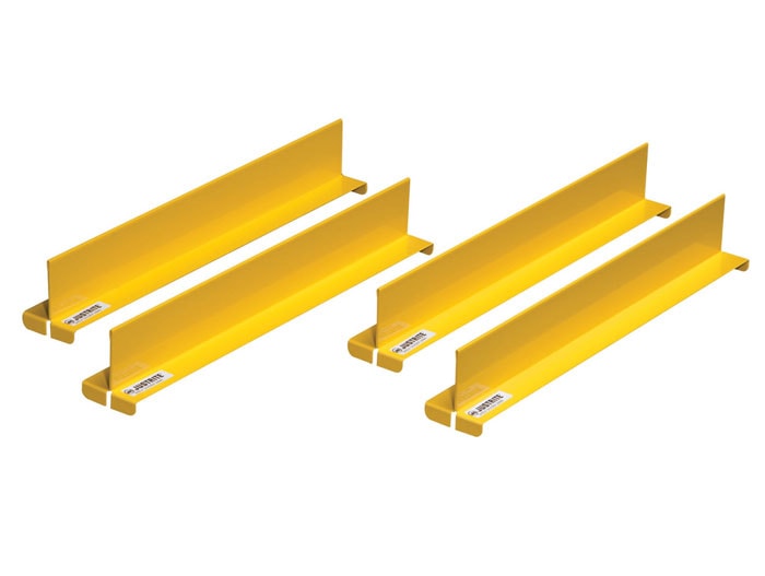 14" D Steel Shelf Dividers, Yellow, Set of 4 - 29985