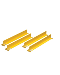 18" D Steel Shelf Dividers, Yellow, Set of 4 - 29990 18" D Steel Shelf Dividers, Yellow, Set of 4 - 29990