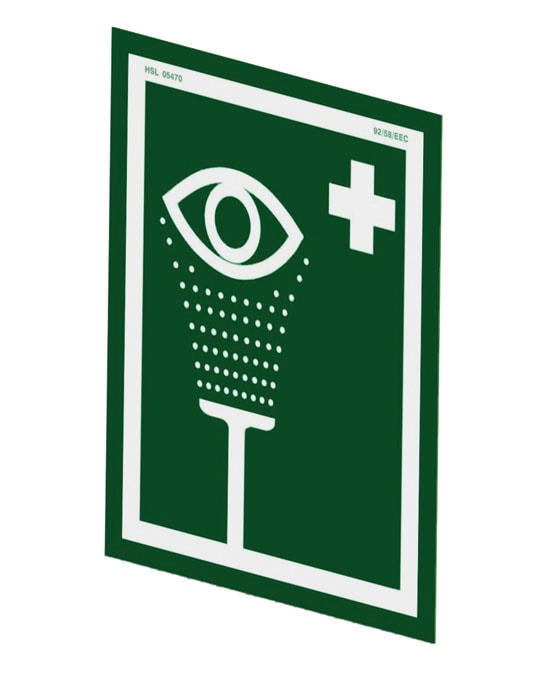 Universal Eye/Face Wash Sign for Wall Mounting - E-SIGN