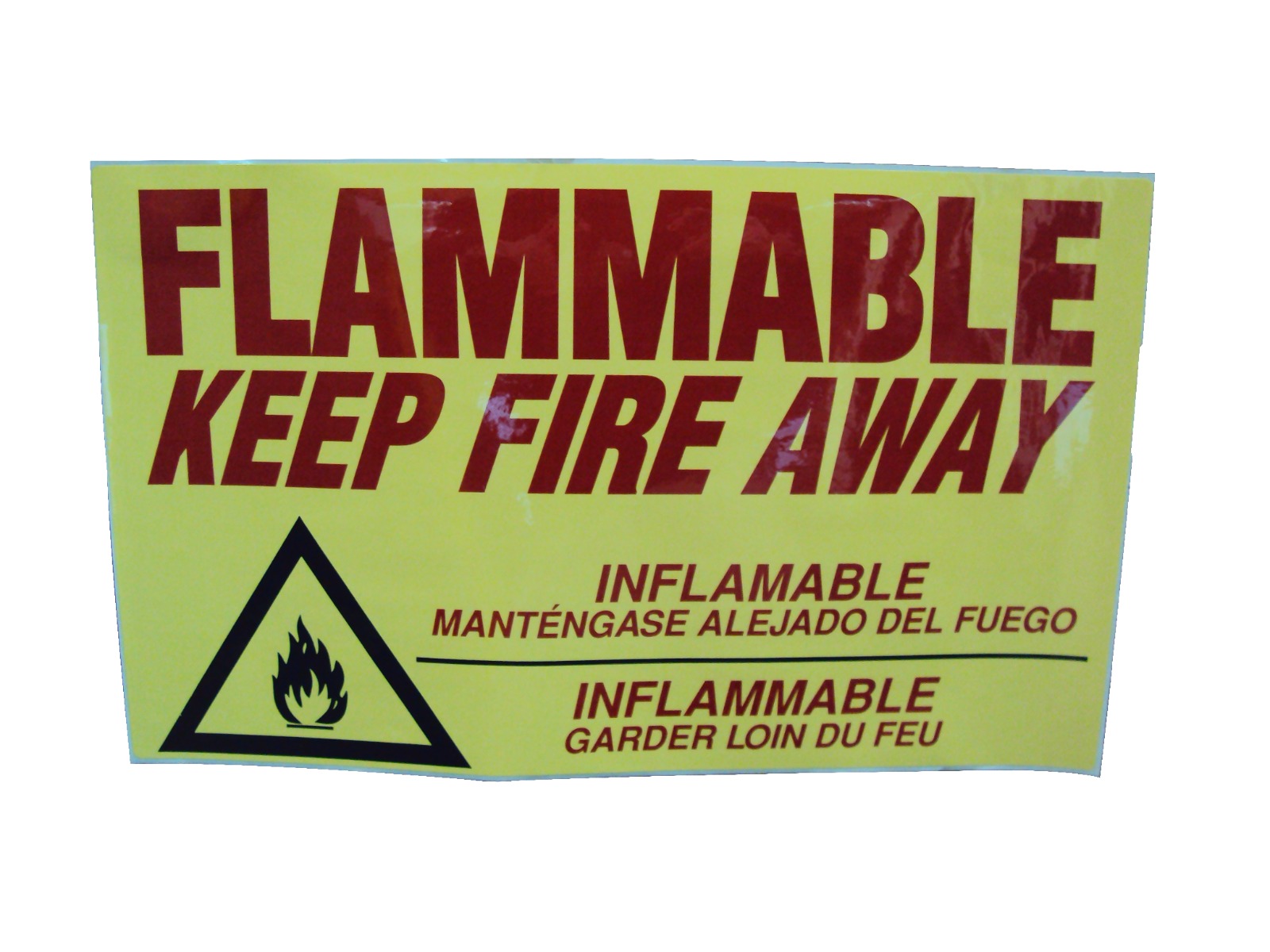 14.5" x 8.5" Large FLAMMABLE Label - C97D