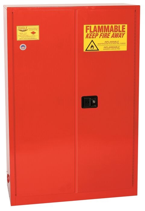 60 Gallon, 5 Shelves, 2 Doors, Self Close, Paint Safety Cabinet